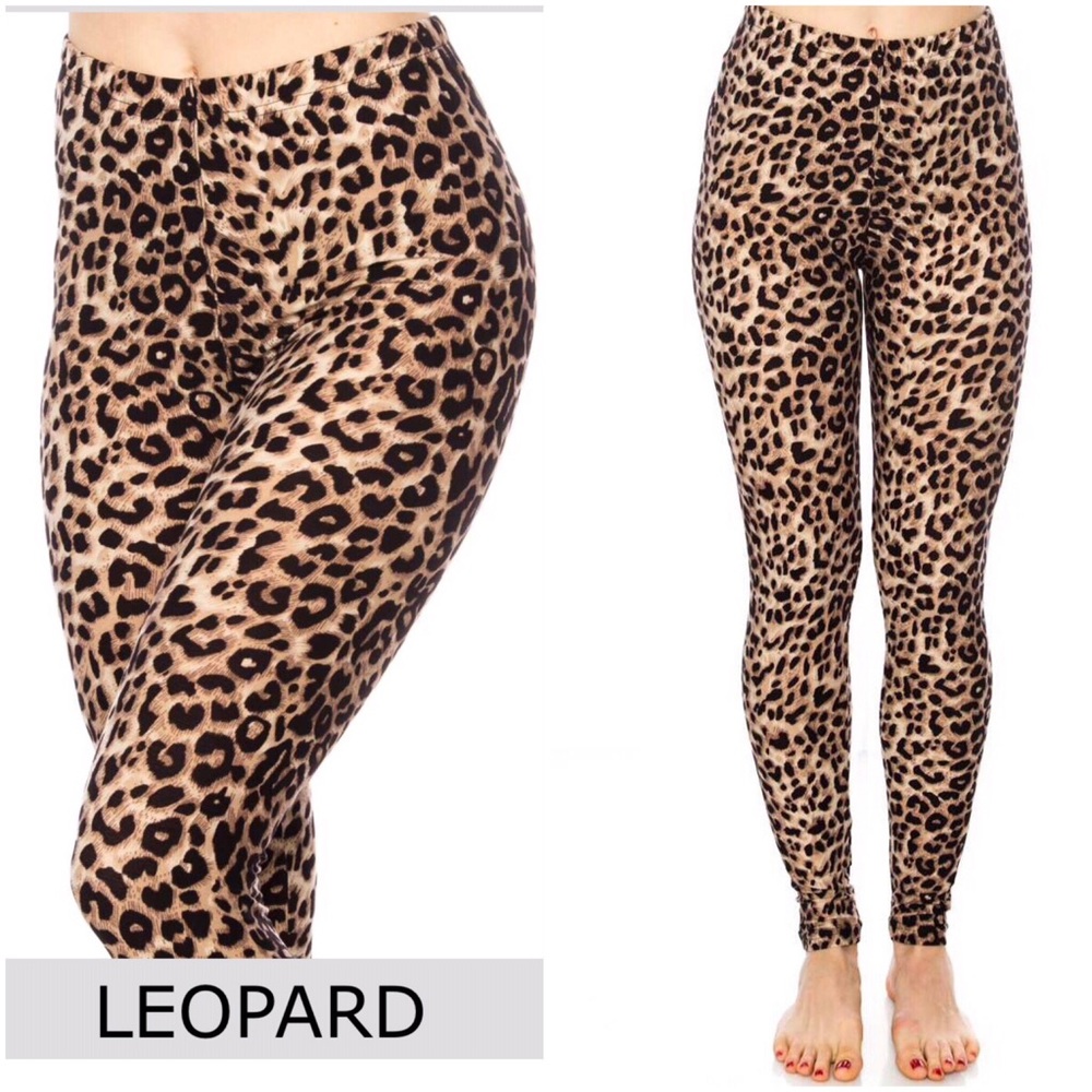🦋 🦋 Leopard Print Leggings One Size.. - Picture 2 of 4